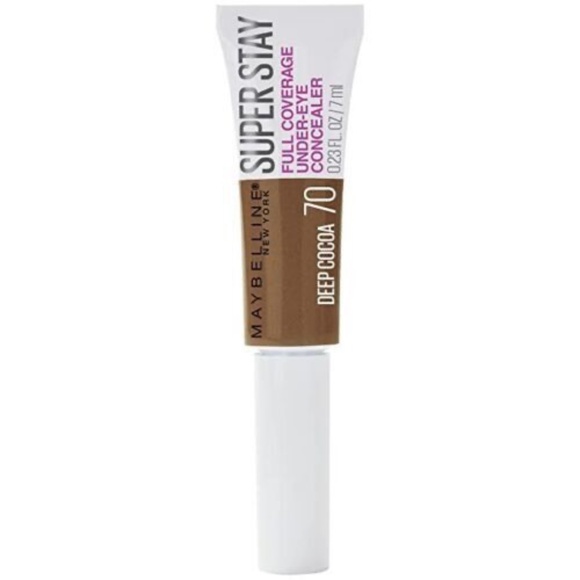 2X Maybelline Super Stay Full Coverage Under Eye Concealer Deep Cocoa #70 - Picture 3 of 7
